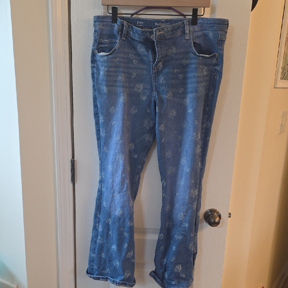 Girls Plus Xxl 20.5 Flare Patterned Jeans Thereabouts